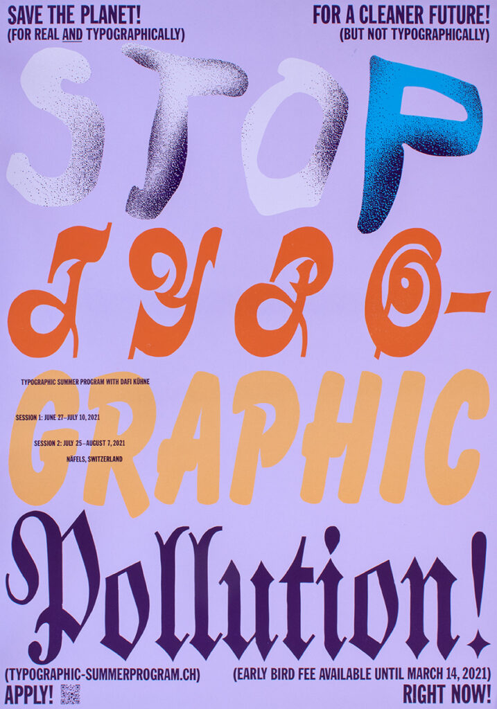 Stop Typographic Pollution poster by Dafi Kuehne