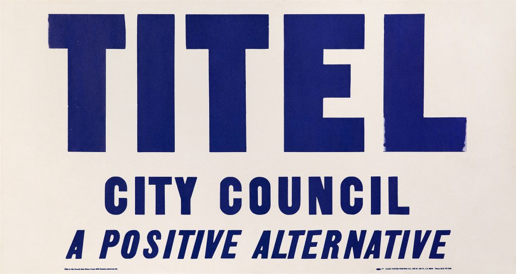 Titel City Council Colby poster